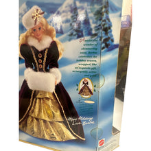 Load image into Gallery viewer, 1996 Happy Holidays Barbie Purple Eyes Special Edition NIB Box Wear