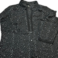 Load image into Gallery viewer, Lane Bryant Women's Blouse 18/20 Black White Dot Print Button Front Plus Size