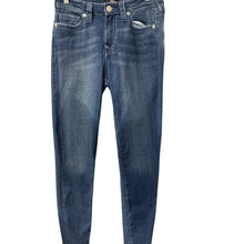 Load image into Gallery viewer, True Religion Halle Mid Rise Super Skinny Jeans Size 29 Purple Stitch Rare