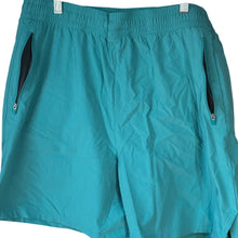 Load image into Gallery viewer, All in Motion Men's XL Teal Stretch Shorts Zipper Pockets Drawstring Lightweight