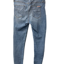Load image into Gallery viewer, Hudson Jeans Womens Size 29 Straight Leg Crop Raw Hem Distressed Light Wash