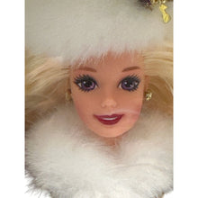 Load image into Gallery viewer, 1996 Happy Holidays Barbie Purple Eyes Special Edition NIB Box Wear