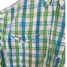 Load image into Gallery viewer, Columbia PFG Super Bonehead Men’s 2XT Plaid Vented Fishing Shirt Green Blue