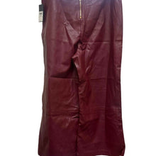 Load image into Gallery viewer, GUESS HW Denise Culotte Faux Leather Pants Burgundy Zinfandel NWT Size 12