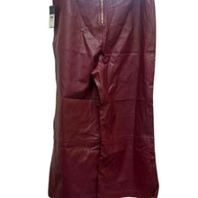 Load image into Gallery viewer, GUESS HW Denise Culotte Faux Leather Pants Burgundy Zinfandel NWT Size 12