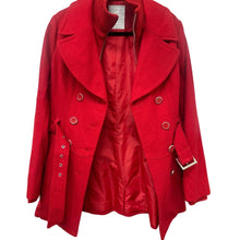 Load image into Gallery viewer, G by Guess Coat Red XL Belted Wool Blend