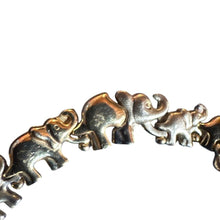 Load image into Gallery viewer, 14K Yellow Gold Elephant Bracelet 9.36 g Solid Gold Link Chain Jewelry