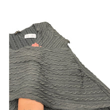 Load image into Gallery viewer, Suzanne Betro Cable Knit Surplice Sweater 1X Charcoal NWT