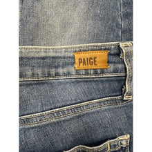 Load image into Gallery viewer, PAIGE Hoxton Crop Jeans 26 High Rise Blue Raw Hem Wear Cuffs