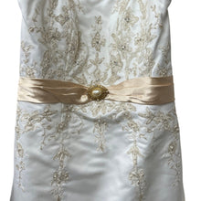 Load image into Gallery viewer, Alfred Angelo 1614 Wedding Dress Size 8 Ivory Gold Lace Beaded Bridal Gown