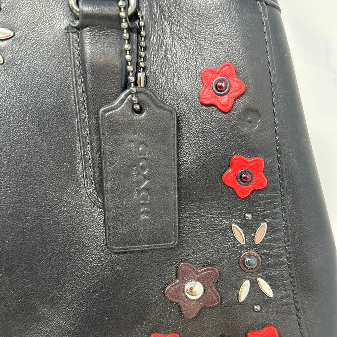 Coach red flower online bag