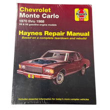 Load image into Gallery viewer, Haynes Chevrolet Monte Carlo 1970–1988 manual 24055 Sealed