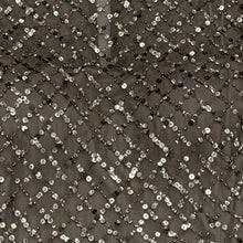 Load image into Gallery viewer, Adrianna Papell Beaded Mesh Evening Gown Gray Size 4 Formal Dress