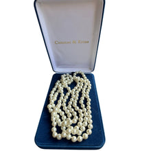 Load image into Gallery viewer, Camrose & Kross JBK Jackie Kennedy 56” Faux Pearl Necklace Box COA