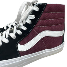 Load image into Gallery viewer, Vans Sk8-Hi Burgundy Black Suede High Top Skate Shoes Mens 9 Womens 10.5