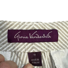 Load image into Gallery viewer, Gloria Vanderbilt Women's Size 12 Striped Bermuda Shorts 13" Inseam