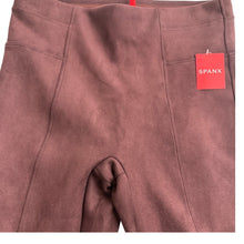 Load image into Gallery viewer, Spanx Faux Suede Leggings Women’s Medium Merlot/Burgundy NWT