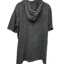 Load image into Gallery viewer, Ninth Hall Short Sleeve Hoodie Mens Small Charcoal Acid Wash Lightweight Skater