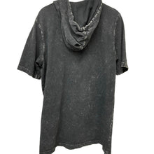 Load image into Gallery viewer, Ninth Hall Short Sleeve Hoodie Mens Small Charcoal Acid Wash Lightweight Skater