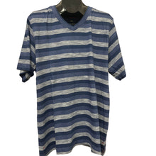 Load image into Gallery viewer, Tommy Bahama Shirt Large Blue Gray Stripe Cotton