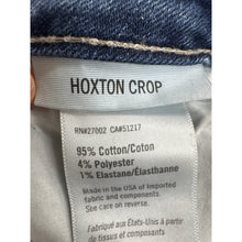 Load image into Gallery viewer, PAIGE Hoxton Crop Jeans 26 High Rise Blue Raw Hem Wear Cuffs