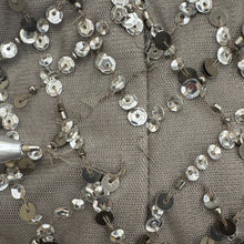Load image into Gallery viewer, Adrianna Papell Beaded Mesh Evening Gown Gray Size 4 Formal Dress