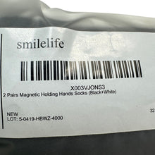 Load image into Gallery viewer, Smilelife Magnetic Holding Hands Socks 2 Pairs Black White Novelty Couples Gift