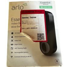 Load image into Gallery viewer, Arlo Essential Wire-Free Video Doorbell AVD2001B Black Battery Wired Complete