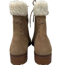 Load image into Gallery viewer, Kate Spade Rafferty Suede Shearling Lace Up Boots Tan 6.5 New Box