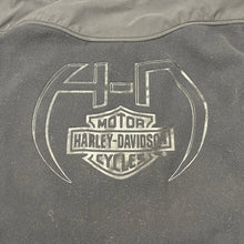 Load image into Gallery viewer, Harley Davidson Fleece Quarter Zip Pullover Black Large Embroidered Logo