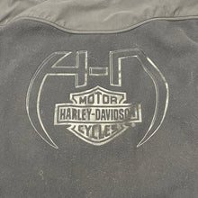 Load image into Gallery viewer, Harley Davidson Fleece Quarter Zip Pullover Black Large Embroidered Logo