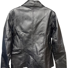 Load image into Gallery viewer, USA Leather Genuine Black Leather Jacket Mens L Zip Front Motorcycle Biker