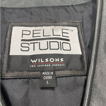 Load image into Gallery viewer, Pelle Studio Wilsons Leather Black Zip Vest Women’s Large