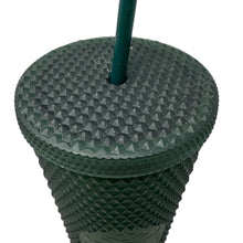 Load image into Gallery viewer, Starbucks Studded Dark Matte Green Tumbler Venti 24 oz