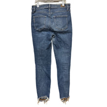 Load image into Gallery viewer, PAIGE Hoxton Crop Jeans 26 High Rise Blue Raw Hem Wear Cuffs