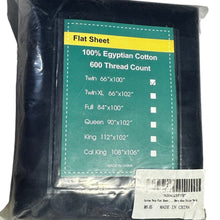Load image into Gallery viewer, Twin Flat Sheet 100% Egyptian Cotton 600 Thread Count Navy Blue Stripe NEW