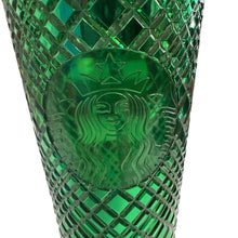 Load image into Gallery viewer, Starbucks Wicked Emerald City 24 oz Green Tumbler + Balloon Straw Topper New