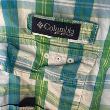 Load image into Gallery viewer, Columbia PFG Super Bonehead Men’s 2XT Plaid Vented Fishing Shirt Green Blue
