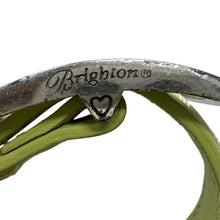 Load image into Gallery viewer, Brighton Straw Crossbody Bag Lime Green Woven Heart Charm w/ Box