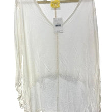 Load image into Gallery viewer, Free People Sahara Top Ivory L NWT Sheer Boho High Low OB403385