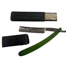 Load image into Gallery viewer, Rudolph Steiner Sons Solingen Straight Razor Vintage Green Rust