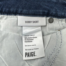 Load image into Gallery viewer, PAIGE Bobby Denim Cutoff Shorts Womens 29 Blue Stretch Raw Hem Jean Shorts