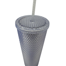 Load image into Gallery viewer, Starbucks 24 oz Silver Studded Cold Cup Tumbler with Lid & Straw