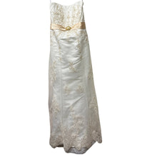 Load image into Gallery viewer, Alfred Angelo 1614 Wedding Dress Size 8 Ivory Gold Lace Beaded Bridal Gown