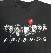 Load image into Gallery viewer, Horror Friends T Shirt Ghostface Freddy Jason Pennywise Myers Chucky Jigsaw