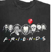 Load image into Gallery viewer, Horror Friends T Shirt Ghostface Freddy Jason Pennywise Myers Chucky Jigsaw