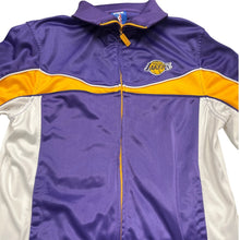 Load image into Gallery viewer, Los Angeles Lakers UNK Blue Label Track Jacket Purple Gold Medium