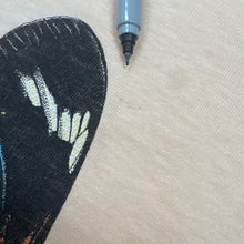 Load image into Gallery viewer, Vintage Harlequin Butterfly Graphic T-Shirt Salmon Large Single Stitch USA