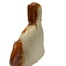Load image into Gallery viewer, Vintage Brown White Porcelain Spaniel Dog Statue 11” Figurine Staffordshire Style