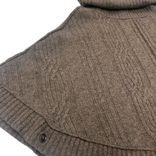 Load image into Gallery viewer, AllSaints Brown Knit Poncho Button Detail Size 2 Wool Blend
